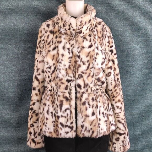 FAUX Fur Coat, White House Black Market